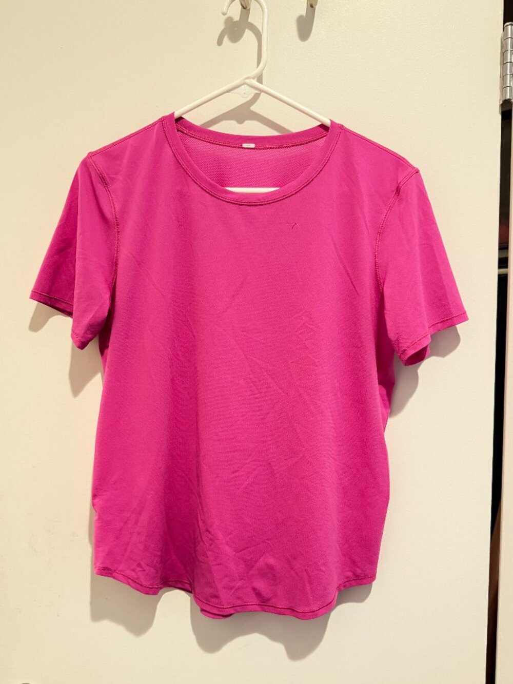 Lululemon High-Neck Running & Training Tee Sonic Pink Sz 10